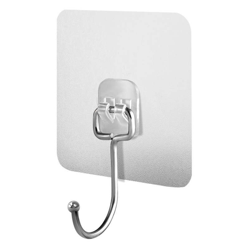 Fábrica de perforación libre gancho fuerte adhesivo colgante de pared transparente hogar transparente de carga adhesiva de cocina