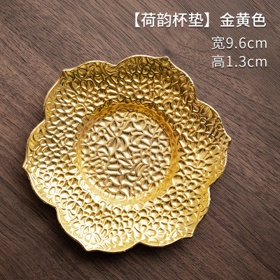 Transfronterizo fábrica directa aleación posavasos taza de té aislamiento posavasos hoja residual posavasos Kung Fu ceremonia del té Accesorios