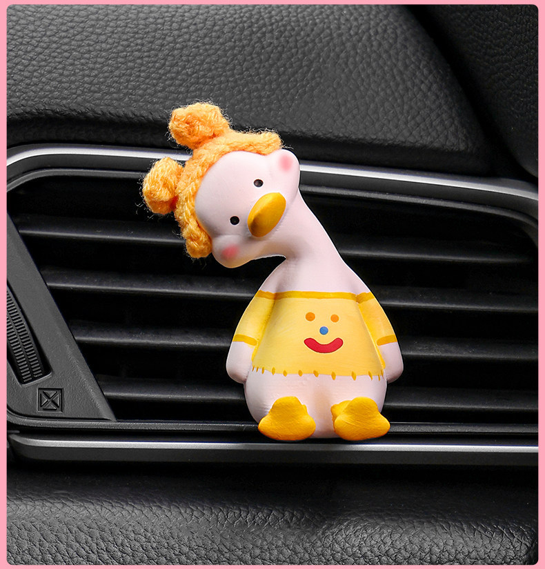 Red Rabbit Duck Car Perfume Aromatherapy Car Air Conditioner Vent Decoration Diffuser Stone Car Goddess Fragrance