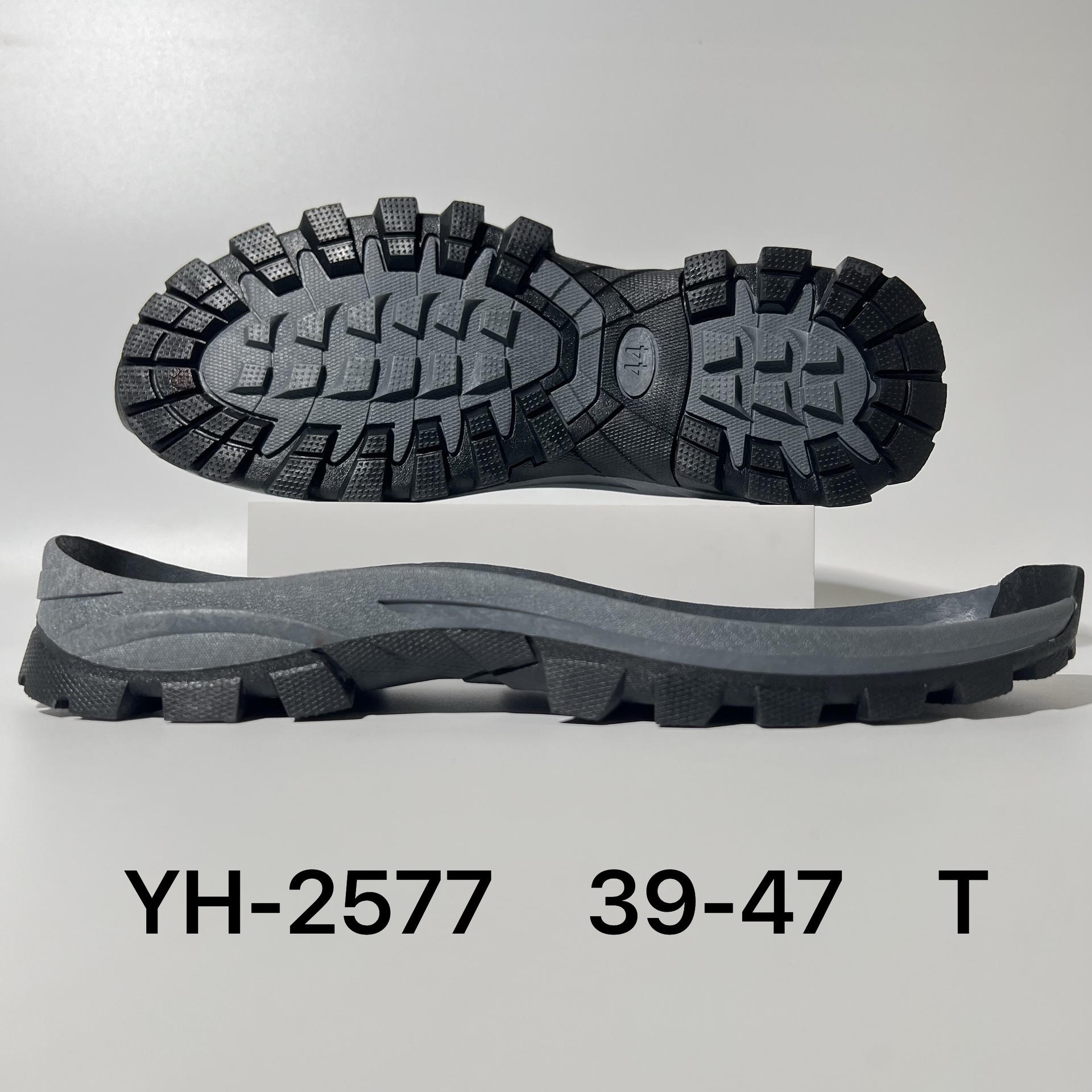 户外鞋底登山鞋雪地鞋TPR大底双色鞋底耐磨防滑厂家鞋底YH-2577