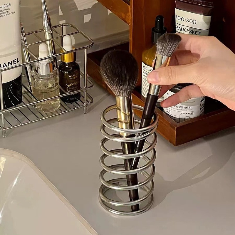 金属歯ブラシホルダーインステンレス鋼ラック糸収納ラック化粧ブラシ収納ペンホルダー工芸品|undefined
