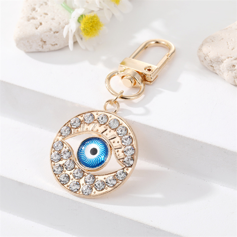 Keychain Classification Fashion Drill Alloy Patch Blue Eyes Keychain Devil's Eye Pendant