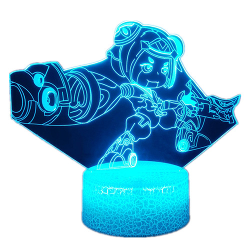 Cross-border direct supply of Honor of Kings mobile game series creative 3D night light gift table lamp LED bedroom bedside table lamp