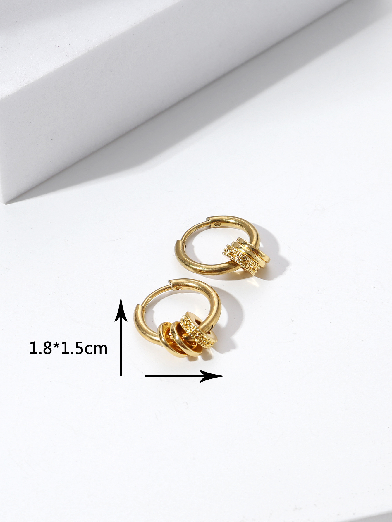 Fashion stainless steel 18K gold plated earringspicture5