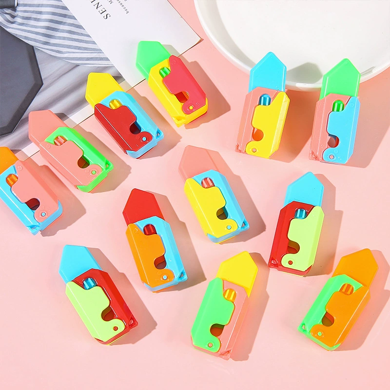 Детский забавный нож для моркови, снятие стресса, розыгрыш, 3D гравитационный нож, маленькая игрушка, ночной рынок, ларек, подарок, оптовая продажа.