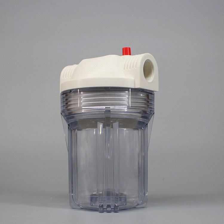 5 pulgadas 4-punto botella de filtro de dientes de cobre engrosada válvula de alivio de presión hebilla interior americana 6-punto como botella de filtro transparente