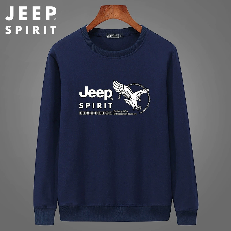 Толстовка с длинными рукавами Demi-season JEEP SPIRIT для отдыха, оверсайз