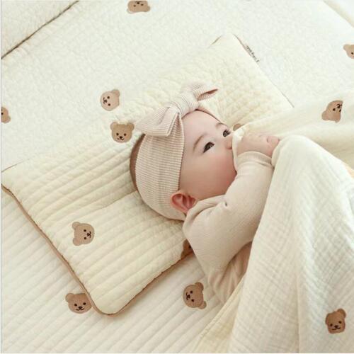 INS New Style Cotton Filled Embroidered Children's Pillow Breathable Sweat-Absorbent Shaping Pillow Kindergarten Baby Nap Pillow