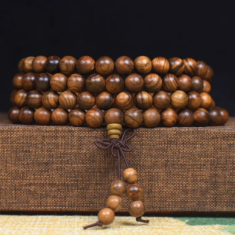 Wooden Rosary Beads, 108 Beads Black Rosewood Bracelet, 6/8/10 mm Meditation Mala