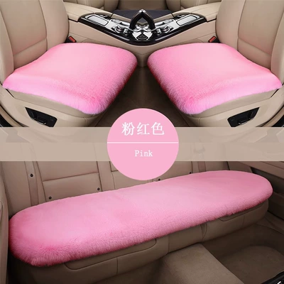 Wool pad, Rabbit Fur Car Seat Cushion Thickened - single-square-mat-pink-thick-and-warm