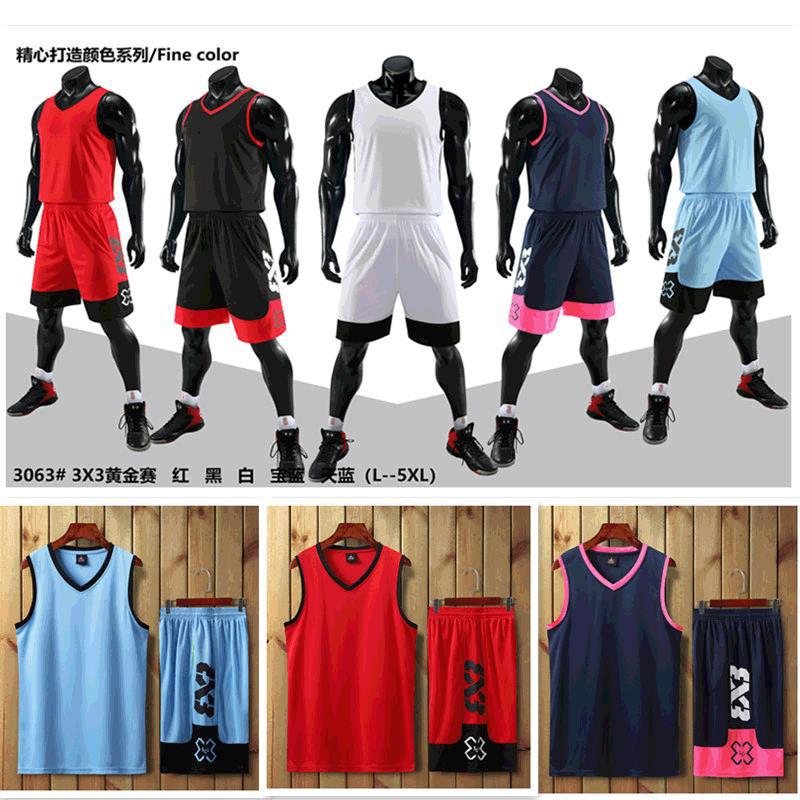 New basketball suit basketball game training suit sports vest jersey sweat-absorbent breathable factory direct supply