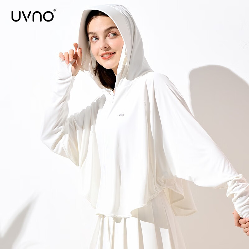Uvno2024 nuevo estilo ropa de protección solar chal de mujer protección UV verano seda de hielo transpirable sección delgada casual con capucha