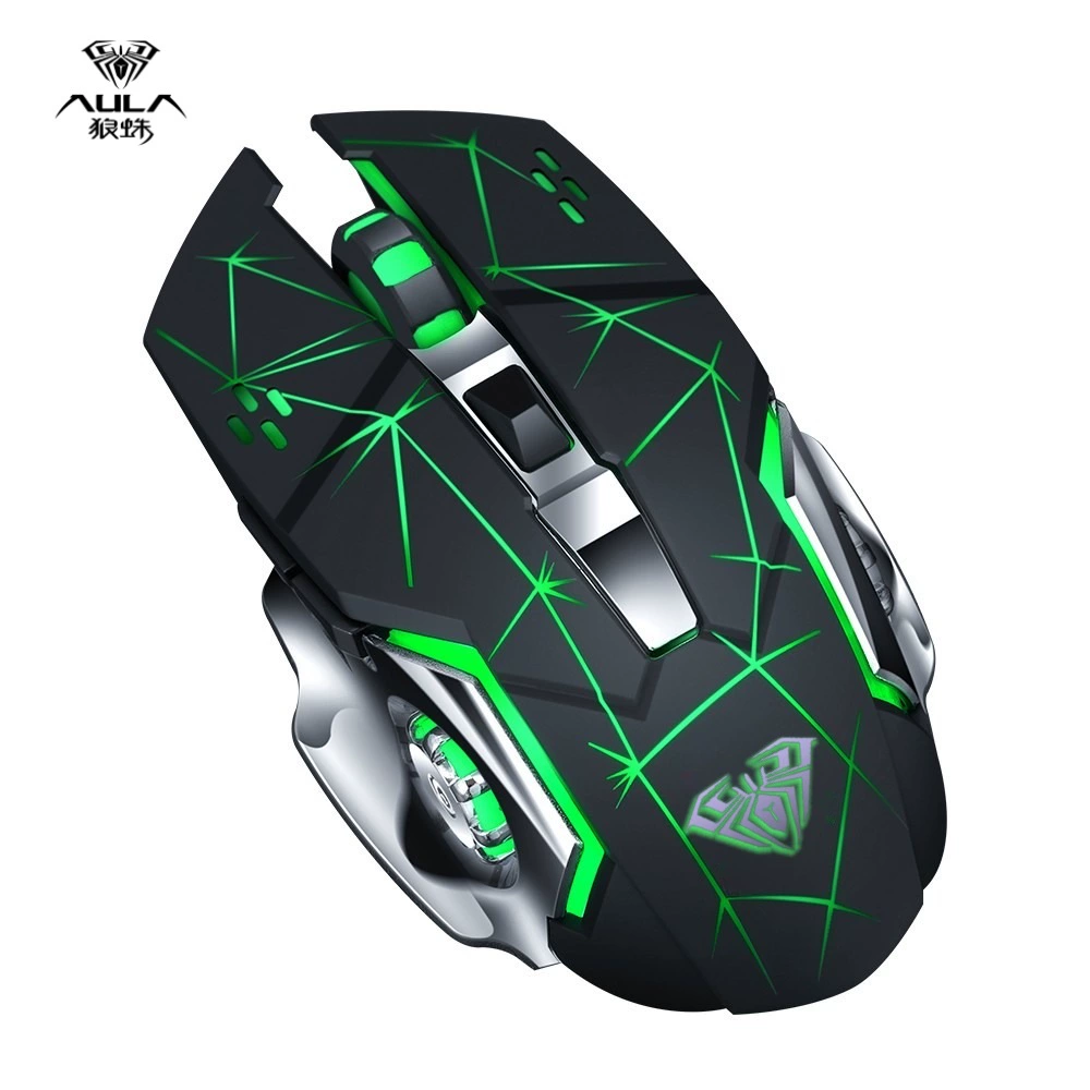 Проводная игровая мышь AULA Wolf Spider S18 Kisame с противовесом, для киберспорта, для дома и интернет-кафе, макро, универсальная для ПК