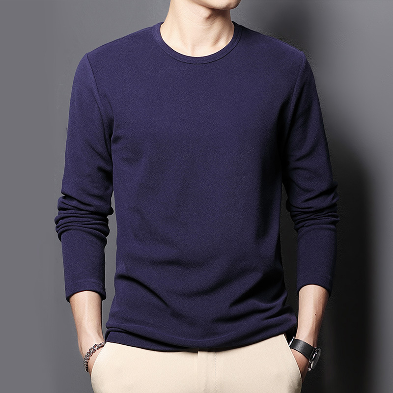 SMR24 다크블루(라운드넥-양면벨벳)