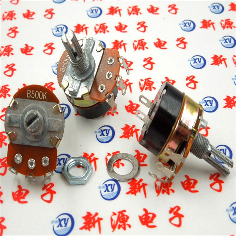 Wh138ポテンショメータ500k単連ベンドスイッチ付きガバナーb 500k丸穴柄長さ20mm|undefined