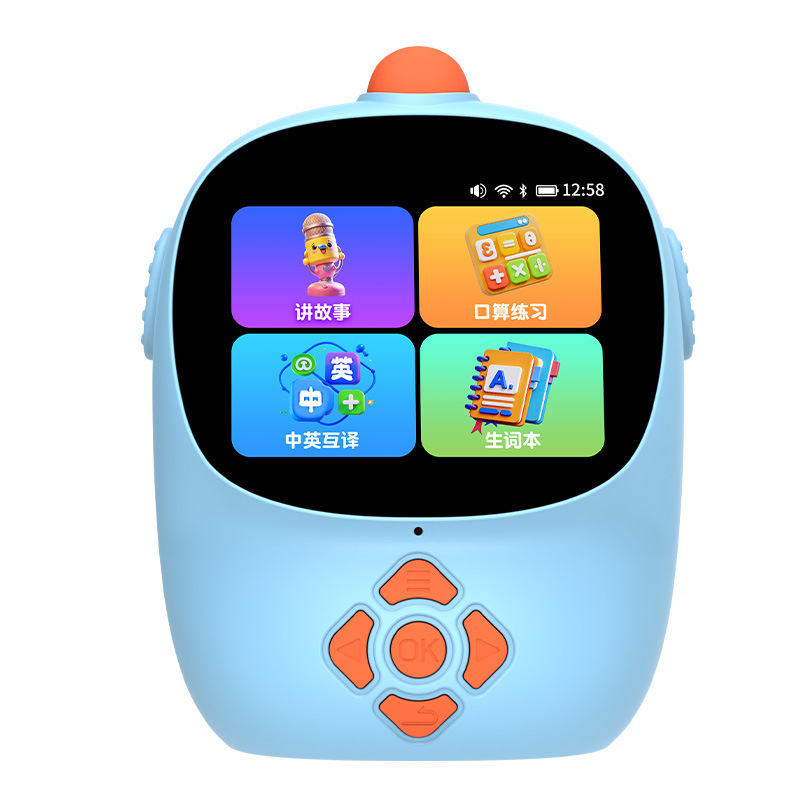 子供用AIスマート目覚まし時計、音声漫画タイマー付き学生用小型目覚まし時計、オールインワンのナイトライト、睡眠とストーリーテリング用|undefined