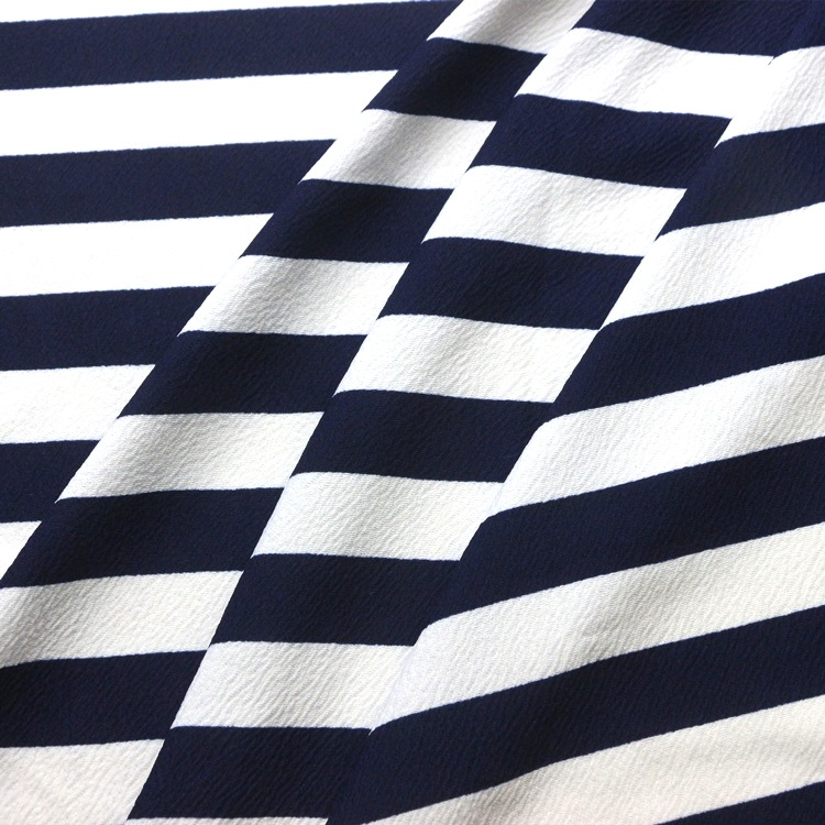 彩条印花涤纶氨纶弹力提花双面布空气层牛肚布起皱泡泡布服装面料