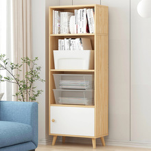 书架置物架落地卧室客厅家用小型简约收纳架置物柜子简易实木书柜