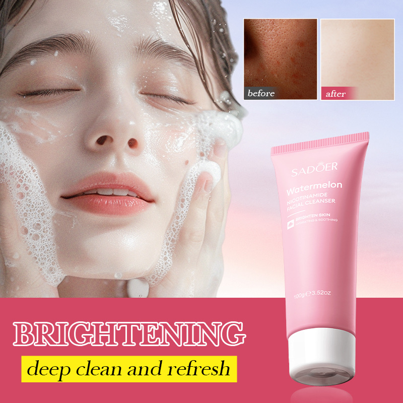 SADOER Watermelon Nicotinamide Facial Cleanser Deep Cleansing Facial Cleanser Cross-border Foreign Trade Wholesale