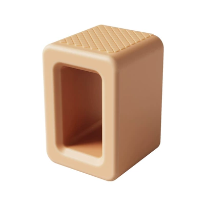 Seat belt shoulder pad Belt Slot Silicone Cover - khaki-card-holder-square-style