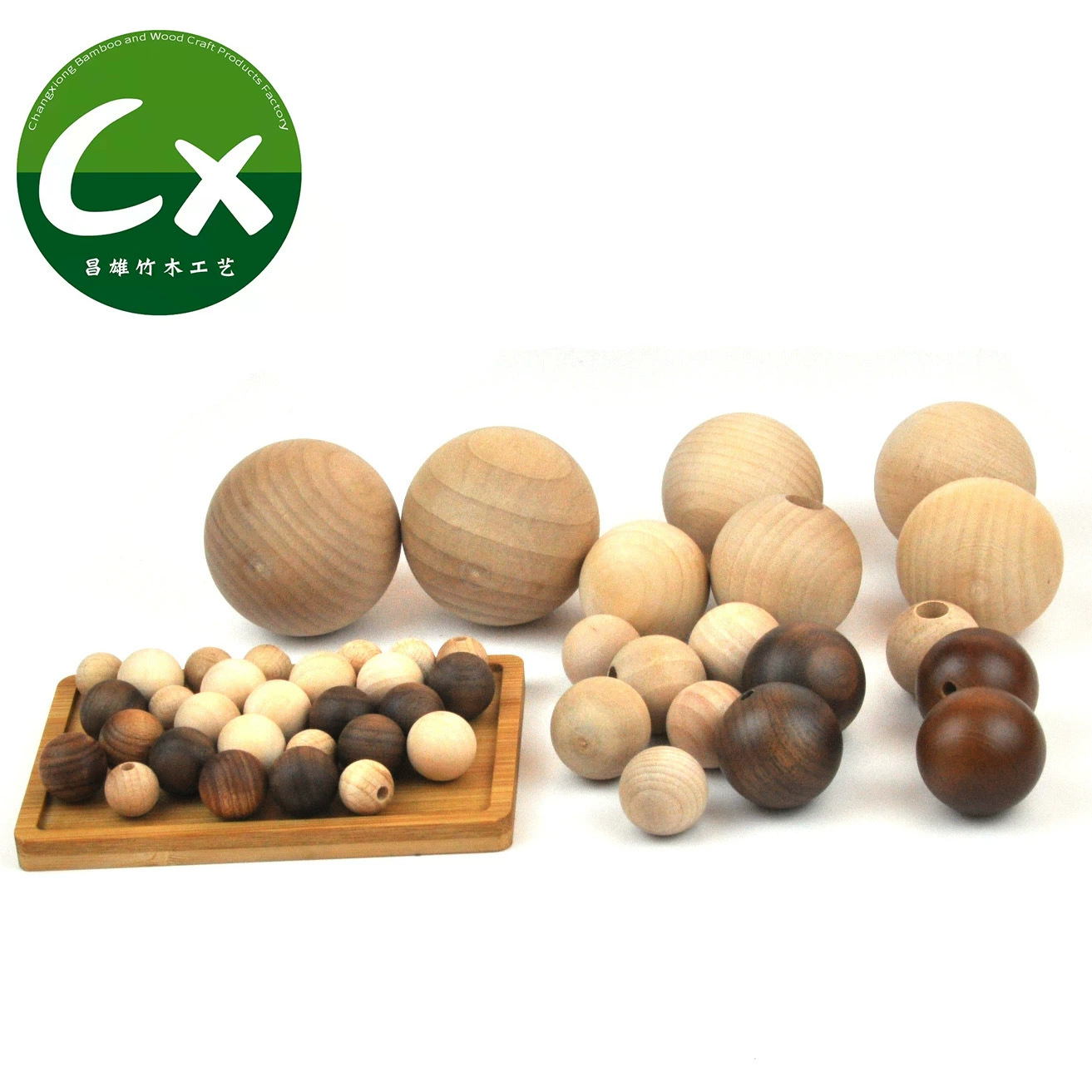 Заводская поставка Круглые деревянные шарики Деревянные бусины 8 мм-60 мм Поставка Круглые деревянные шарики Свободные бусины Деревянные бусины Шарики из цельного дерева