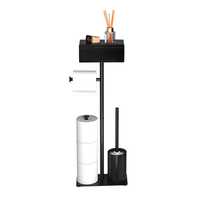 Transfronterizo toallitas de baño estante de papel rodante vertical de suelo doméstico estante de papel de baño con cajón de inodoro cepillo estante de papel de baño