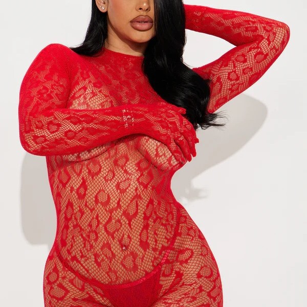 FF1394 European and American women's sexy hollow leopard mesh sexy pajamas nightclub lace sexy underwear