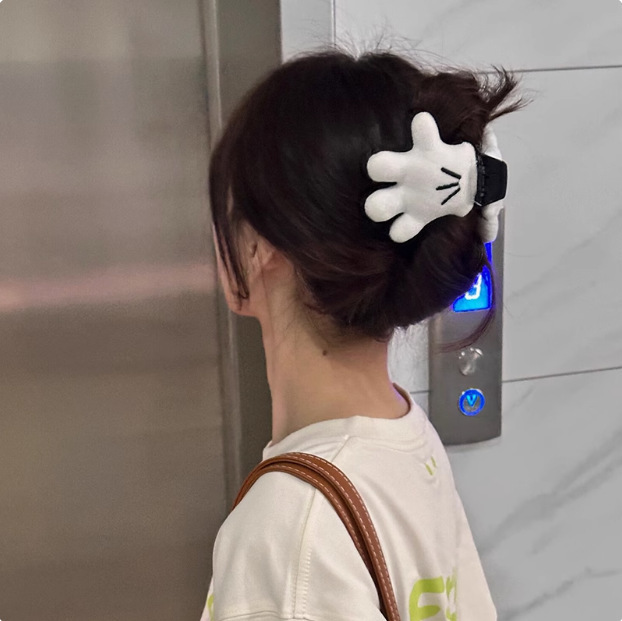 高级感蝴蝶结三角抓夹女缎面贝壳发夹后脑勺发量多鲨鱼夹头饰|undefined