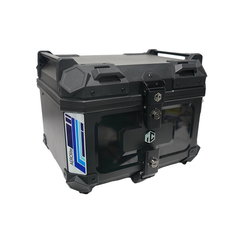 Chuangliheng 45L Motorcycle ABS Plastic Embossed Tail Box Extra Large Trunk Large Capacity Motorcycle Tail Box