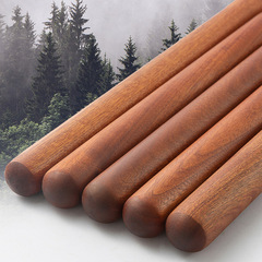 Double-Barreled Red Sandalwood Dough Roller Household Solid Wood Rod Noodle Mold Noodle Puller Rolling Pin Dumpling Skin Magic Non-Stick Large Size