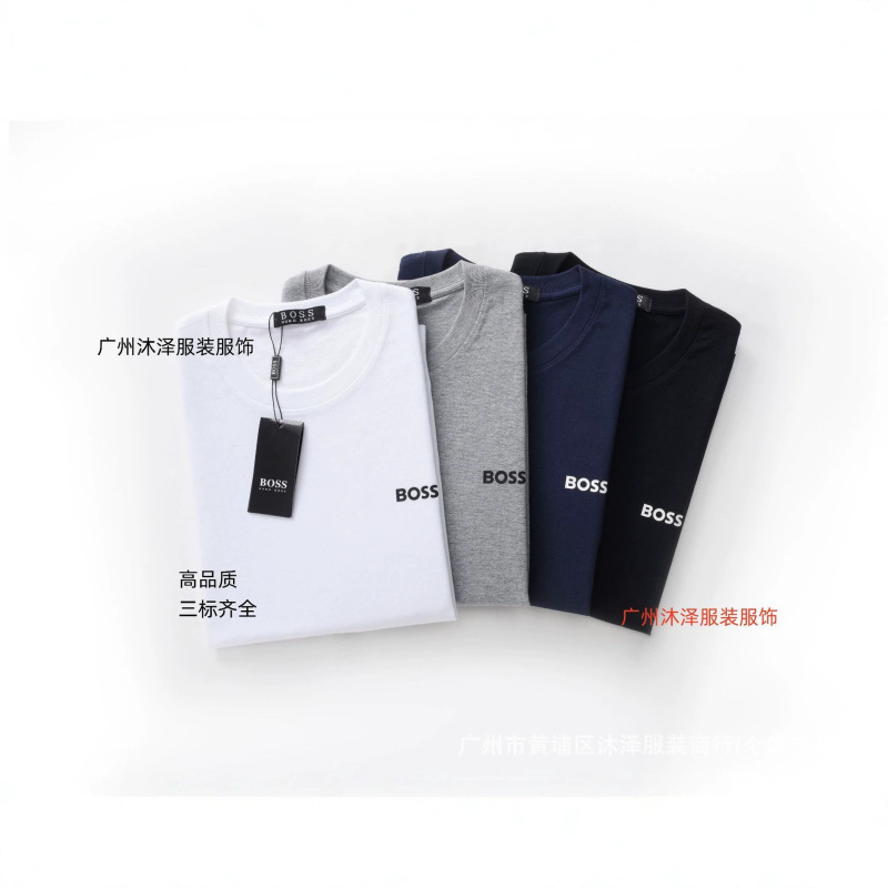 Foreign Trade Boss T-Shirt for Women, Round Neck, Pure Cotton, Letter Print, Loose Short Sleeve, Unisex, Versatile Base Shirt, Couple's Trendy Style Foreign Trade Boss T-Shirt for Women, Round Neck, Pure Cotton, Letter Print, Loose Short Sleeve, Unisex, Versatile Base Shirt, Couple's Trendy Style