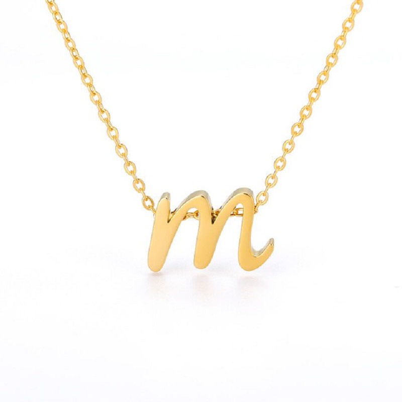 Letter Simple Style 304 Stainless Steel Pendant Necklace Plating Lobster Trigger Clasp Closure display picture 5