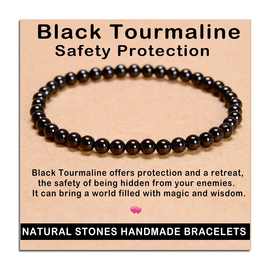 亚马逊跨境热卖天然石手工宝石弹力手链水晶个性冷淡风饰品手链男