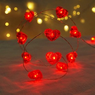 led small love fastener battery box light string Christmas party decoration small color light string cross-border manufacturers