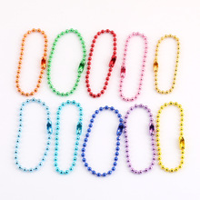 金属彩色电泳珠链波珠链 diy毛绒玩具箱包装饰铁珠链饰品材料配件