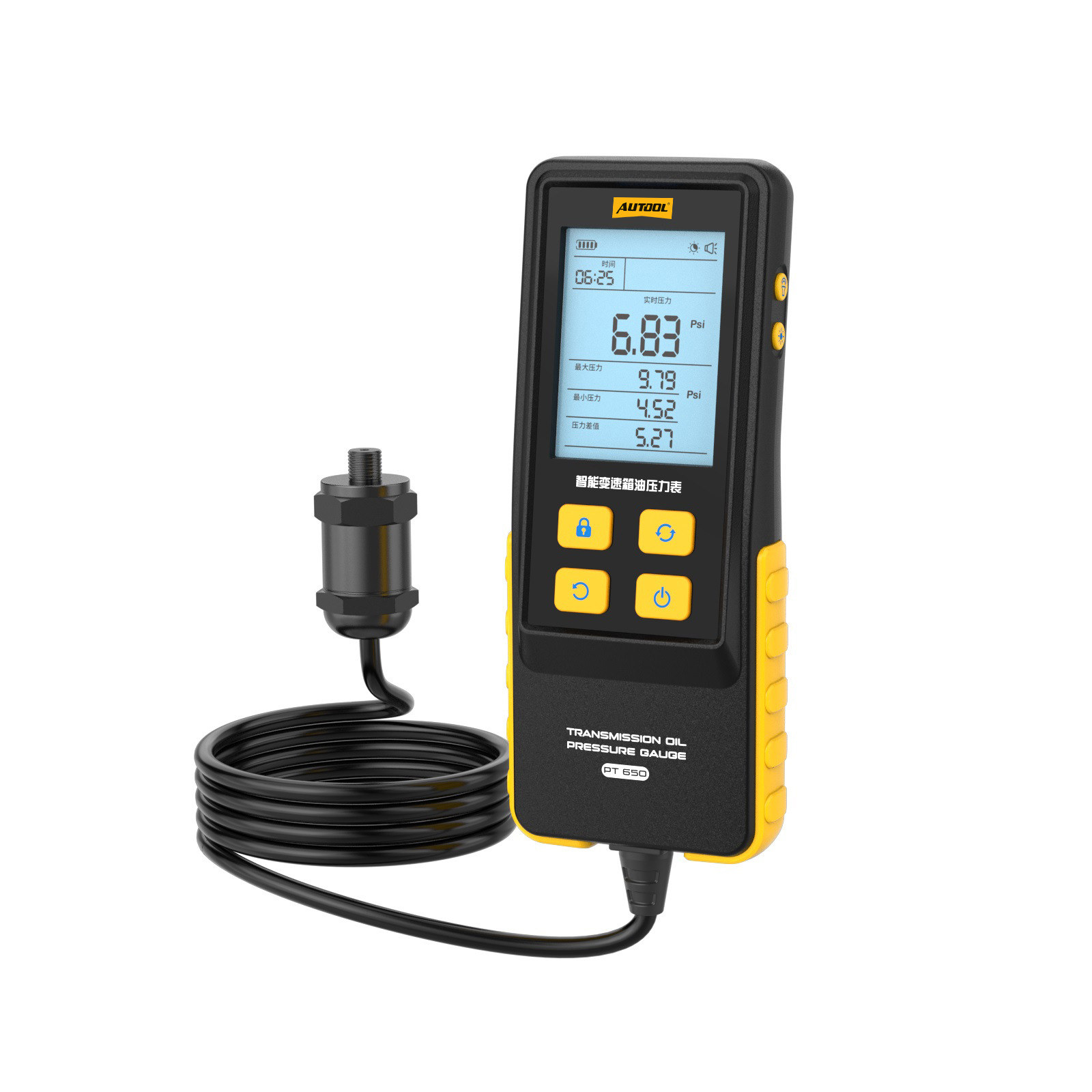 AUTOOL PT650 medidor de presión de aceite de transmisión inteligente para automóvil