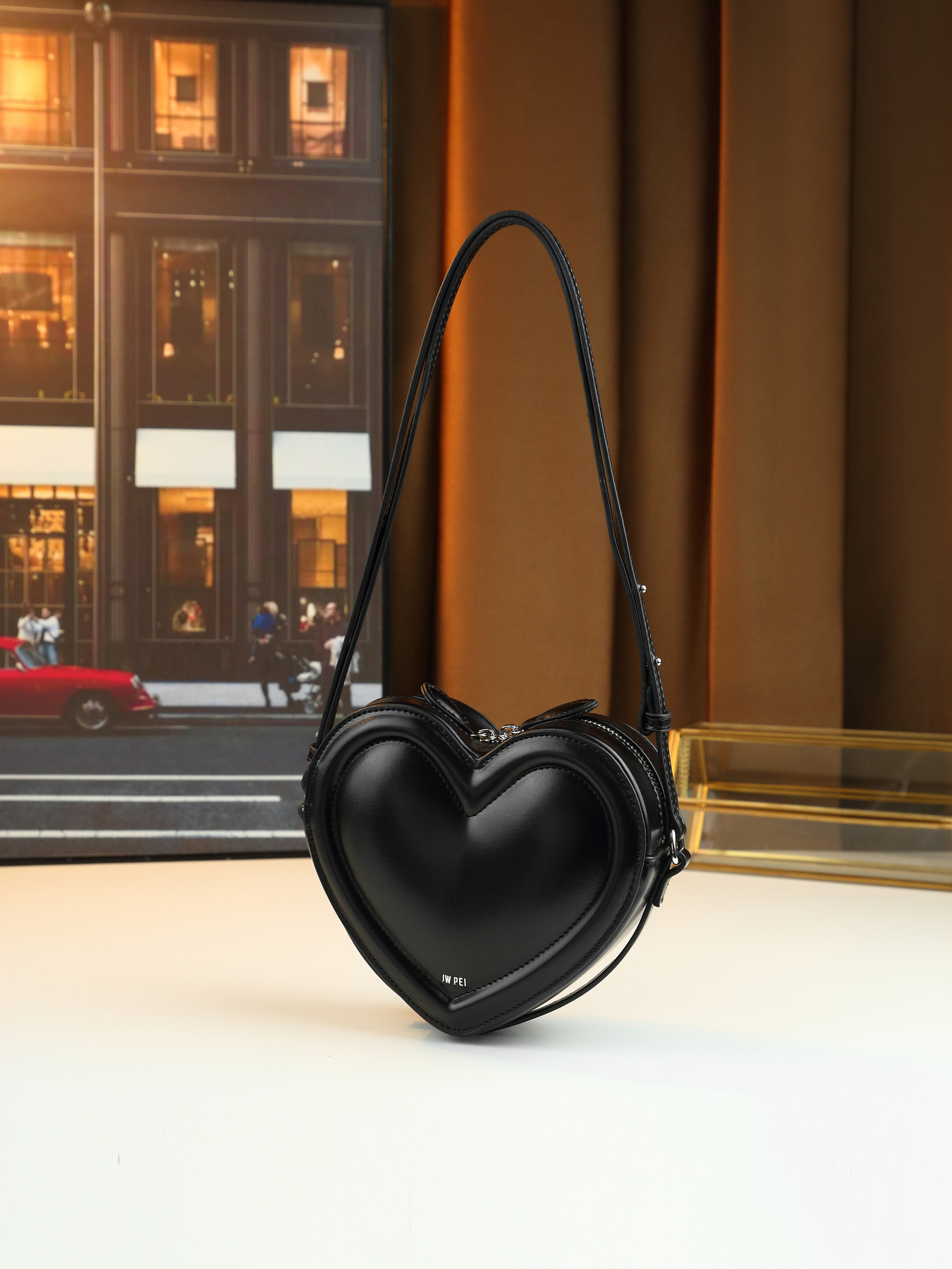 Borsa a tracolla a forma di cuore per donna design 3d unico_voghion.com