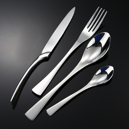 Amazon cross-border 304 stainless steel Kaya Western food tableware set thickened steak knife, fork and spoon hotel four-piece set