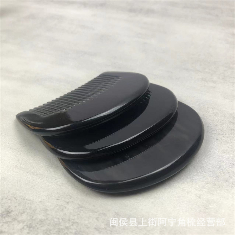 Natural Horn Comb Half Moon Guifei Comb 8cm x 5cm Baby Hair Brush for Gentle Daily Grooming specifications