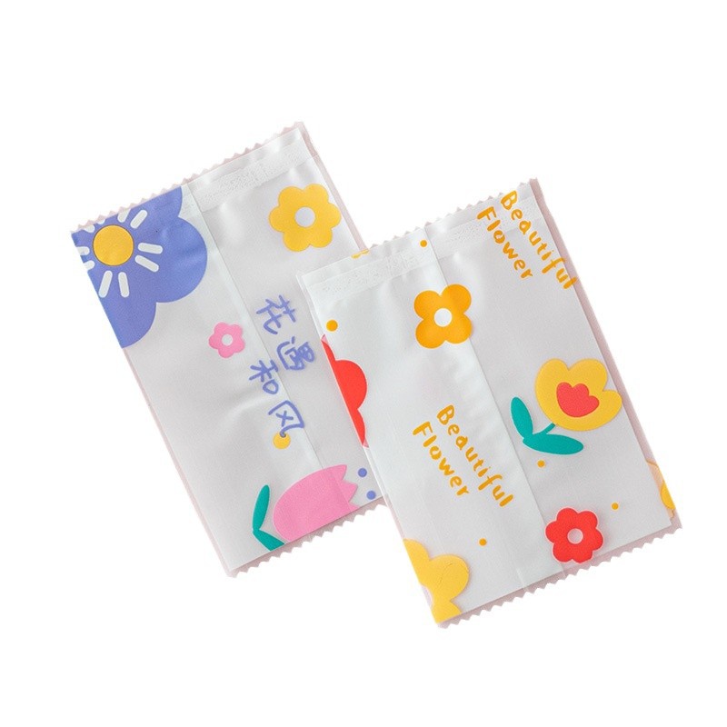 Copo de nieve crujiente máquina de embalaje de bolsas sellado dulces turrón galleta horneada bolsa de dulces bolsa vacía bolsa ciega al por mayor