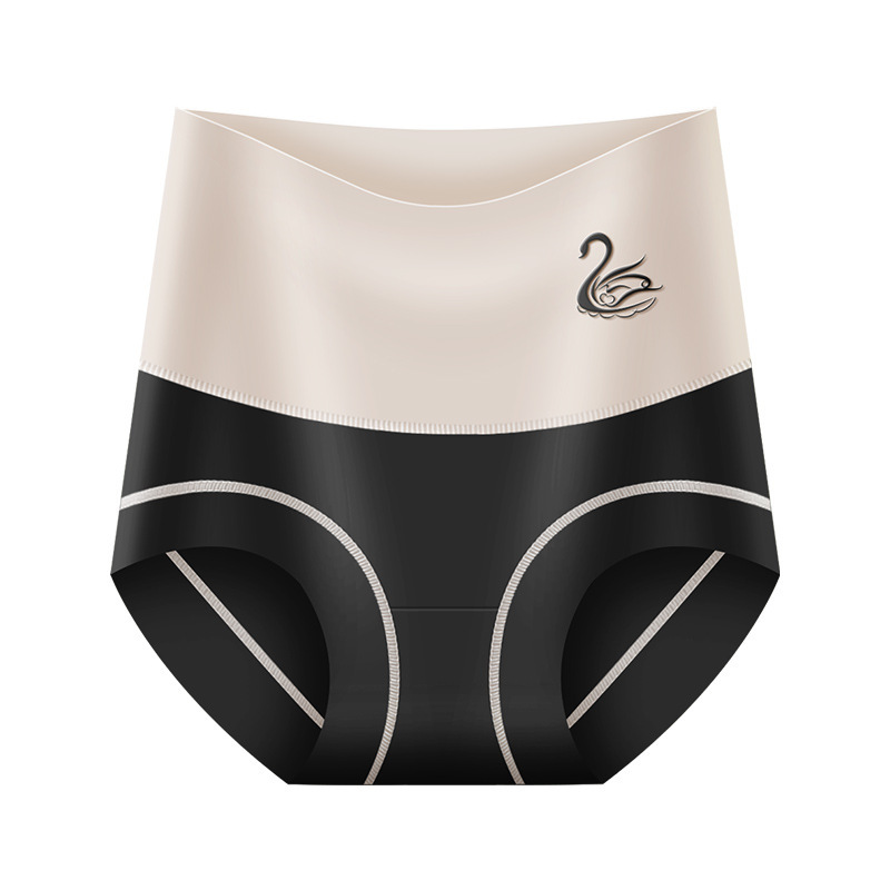 Nuevos calzoncillos de cintura alta en primavera y verano de 2024, pantalones triangulares sin marcas de hielo para mujeres, pantalones de fondo grandes con caderas en el abdomen y caderas en la espalda