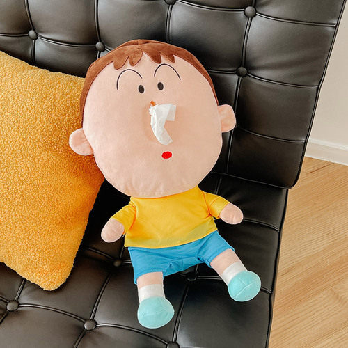 Dumb Tissue Box Linked Crayon Shin-chan Plush Toy Cute Dumb Tissue Box Car Doll
