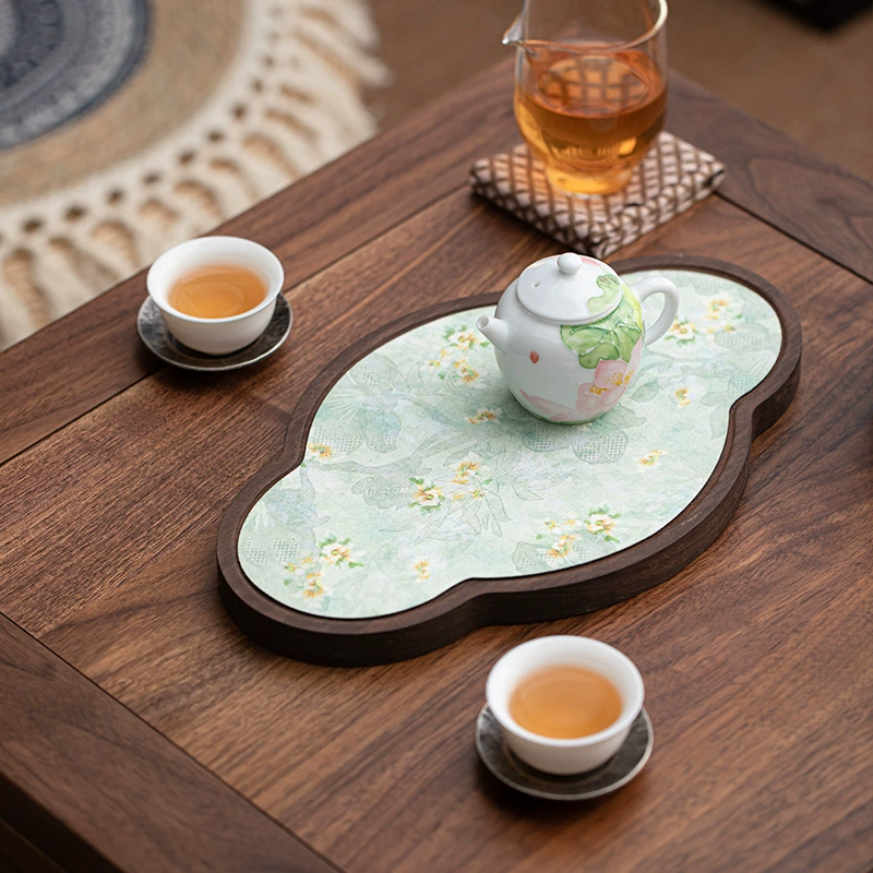 В чаше из фарфора Walnut новый китайский стиль домашняя чайная тарелка чайная подложка Zen, подложка для заваривания на сухом, прямая заварка поднос со стойкой ваза