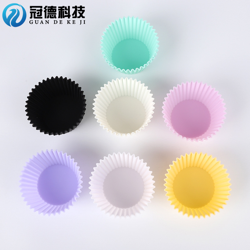 Amazon Cake Mold Silicone Mafen Cup High Temperature Resistant Conventional DIY Baking Round Silicone Cake Mafen Cup