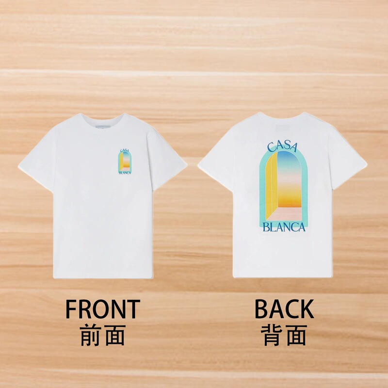 カサブランカ カサブランカ 半袖 ヘビーウェイト 260g アメリカのトレンド ブランド ニッチ ルーズ ハイストリート Tシャツ|undefined
