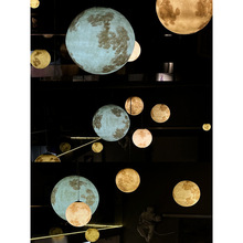 3D打印月球灯月亮吊灯装饰酒吧凹凸立体星球设计师创意户外氛围灯
