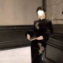 修身秋冬季复古风2025连衣裙