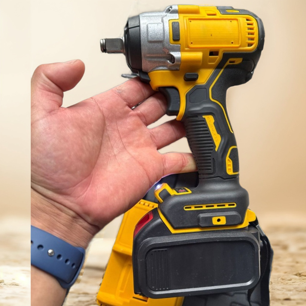 Foreign Trade Dewei Model Brushless 300 Torque Dual-Purpose Wrench Set Lithium Battery Impact Wrench Impact Electric Wrench