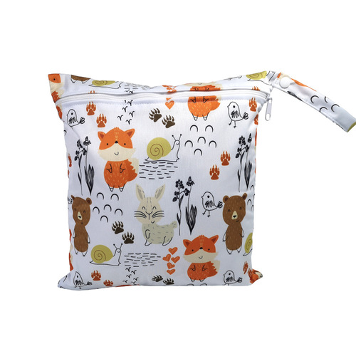 SGS-certified overseas e-commerce new cartoon pattern infant diaper bag washable bag wet bag storage bag