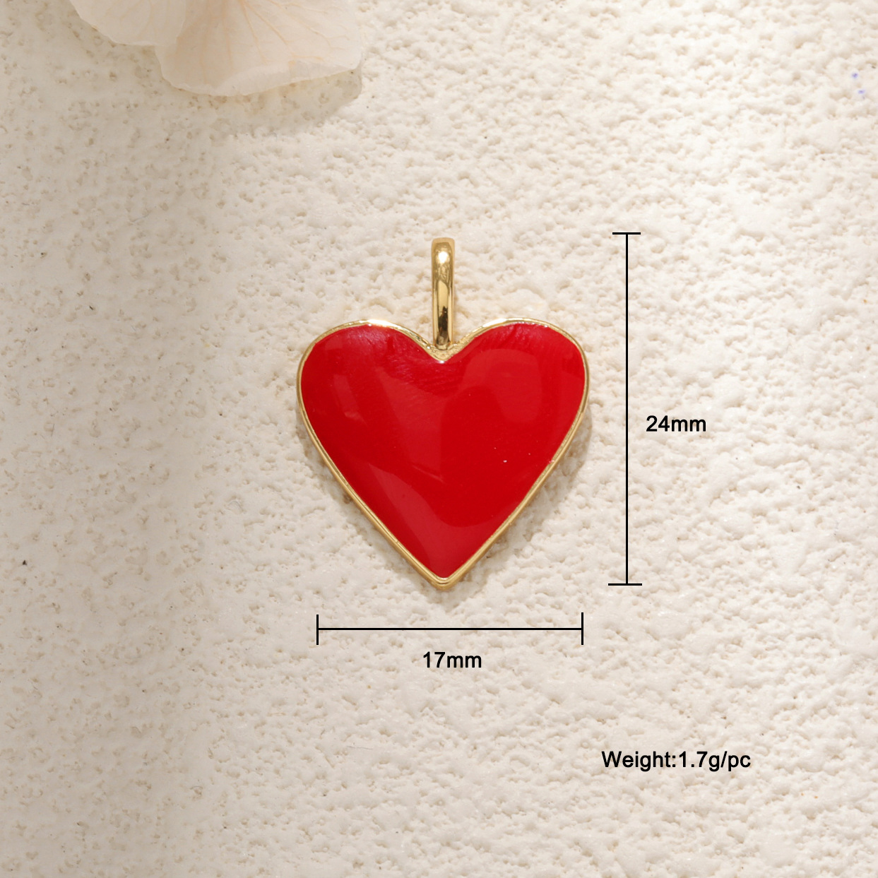 1 Pieza 20x21mm Cobre Perla Circón Forma De Corazón Colgante display picture 15